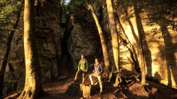 Wanderer vor der Teufelsschlucht, © Eifel Tourismus GmbH Wanderer vor der Teufelsschlucht, © Eifel Tourismus GmbH