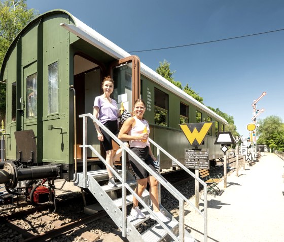 Eisenbahnmuseum Pronsfeld Cafe Stullwerk, © Tourist-Information Prümer Land/Eifel Tourismus GmbH, D. Ketz Eisenbahnmuseum Pronsfeld Cafe Stullwerk, © Tourist-Information Prümer Land/Eifel Tourismus GmbH, D. Ketz
