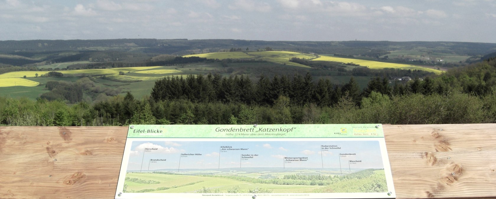 Eifelblick Katzenkopf Blick zur Schneifel und BE, &copy; Tourist-Information Pr&uuml;mer Land