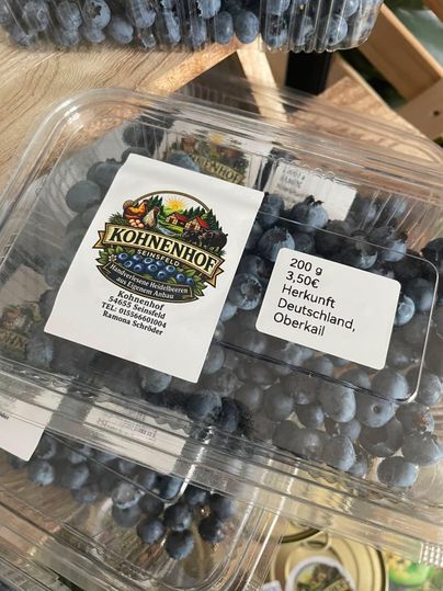 <p>Frische Heidelbeeren vom Kohnenhof
