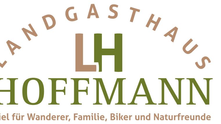 An appealing logo of the Landgasthaus Hoffmann. A destination for hikers, families, bikers, and nature lovers.