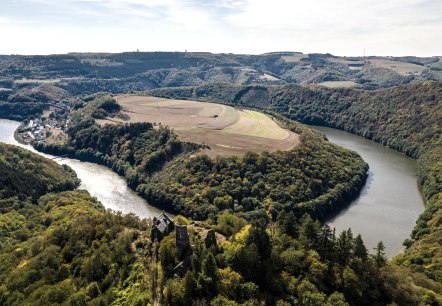 Ourtalschleife mit Burg Falkenstein, © Eifel Tourismus GmbH, Dominik Ketz