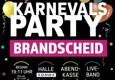 Plakat Karnevalsparty, &copy; KG Schneifelnarren