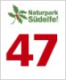 Logo van het natuurpark Zuid-Eifel met het rode getal 47 op een witte achtergrond.
