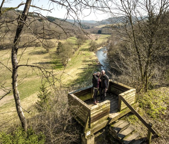 Selfie au point de vue de Pr&uuml;mschleife, &copy; Eifel Tourismus GmbH, D. Ketz