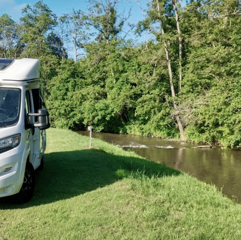 Wohnmobil an der Nims, &copy; Camping Nimseck, Irrel