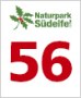 Logo du parc naturel S&uuml;deifel avec une feuille verte et le chiffre 56 en rouge.