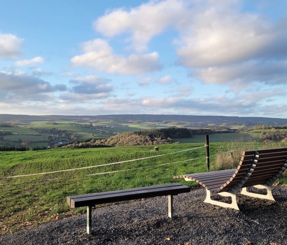 Banc de repos au Wandweg 8 pr&egrave;s de Pr&uuml;m, &copy; Tourist-Information Pr&uuml;mer Land Sebastian Wiesen