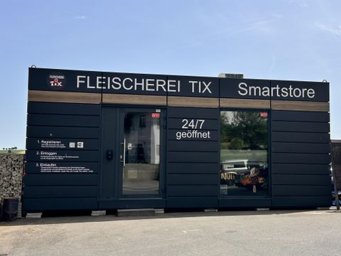 Conteneur d'achat de la boucherie Tix, vue de face