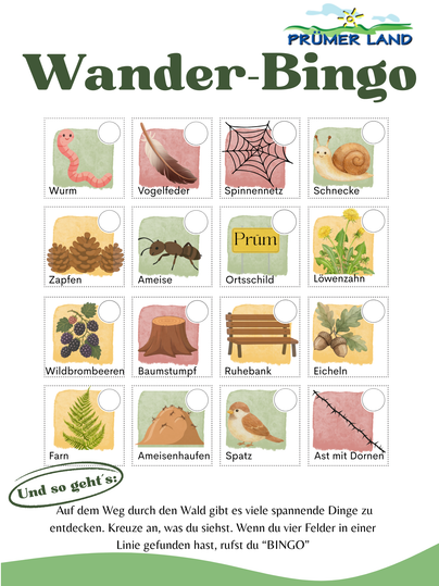 Arc de jeu pour le bingo de randonnée