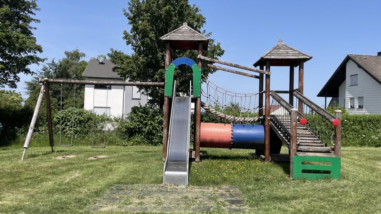 Climbing frame made of wood