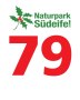 Logo du parc naturel S&uuml;deifel avec un motif de houx et le chiffre rouge 79 en dessous., &copy; Naturpark S&uuml;deifel